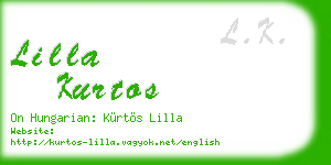 lilla kurtos business card