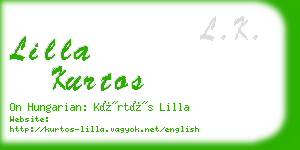 lilla kurtos business card